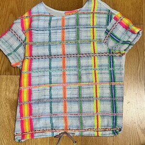 VILAGALLO Embroidered Knit and Jersey Top Size XS